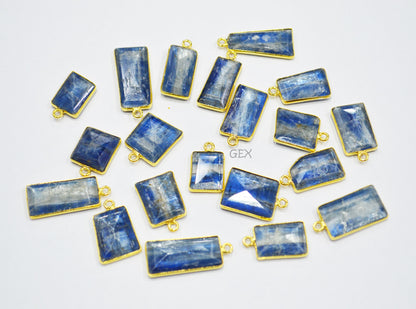 Himalayan Kyanite Faceted Fancy Shape Connector , Sold By Piece , 11x14 - 15x23 mm , RB-7125