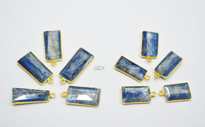 Himalayan Kyanite Faceted Fancy Shape Connector , Sold By Piece , 11x14 - 15x23 mm , RB-7125