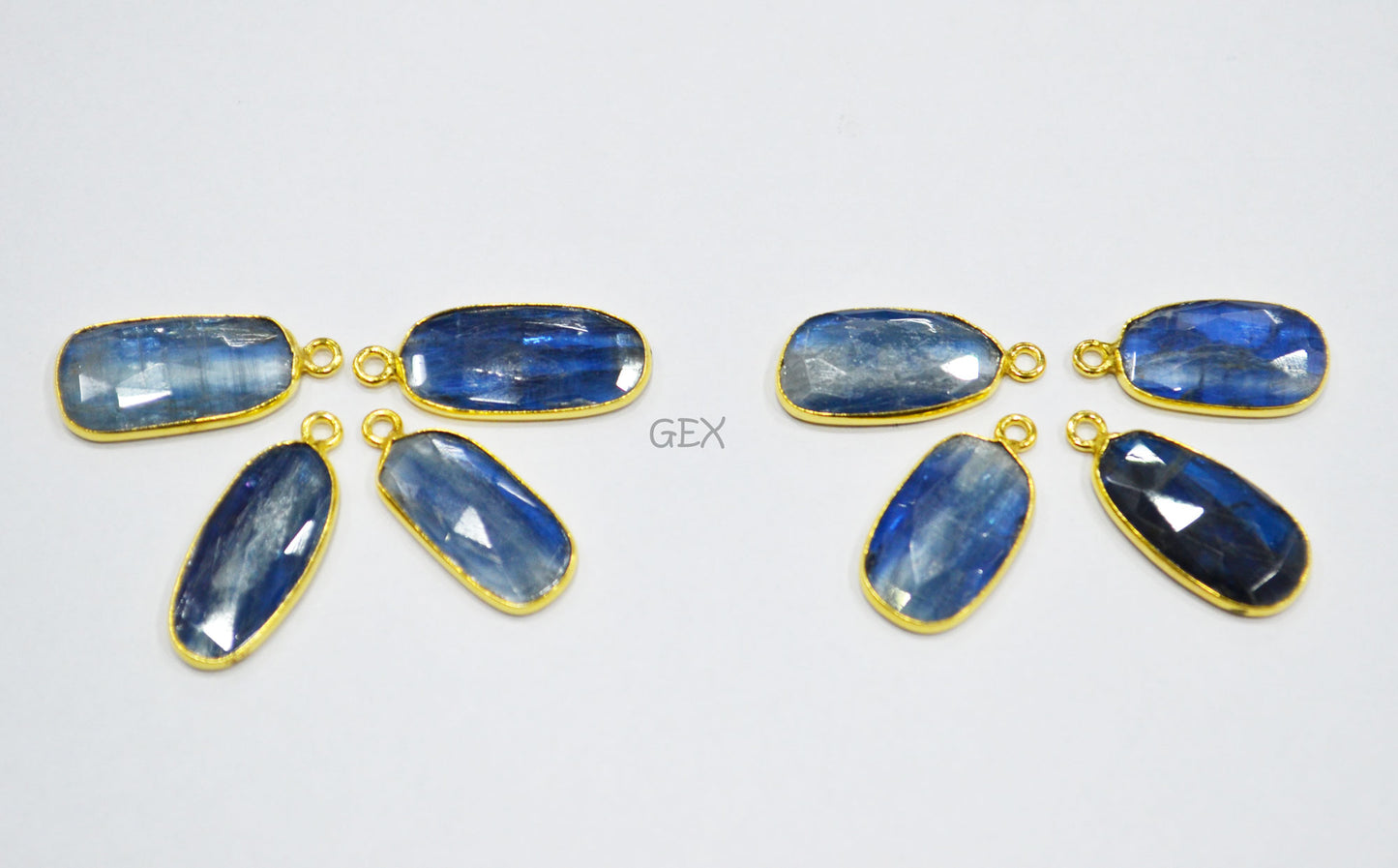 Himalayan Kyanite Faceted Slice Shape Connector , Sold By Piece , 12x14 - 13x20 mm , RB-7127