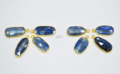 Himalayan Kyanite Faceted Slice Shape Connector , Sold By Piece , 12x14 - 13x20 mm , RB-7127