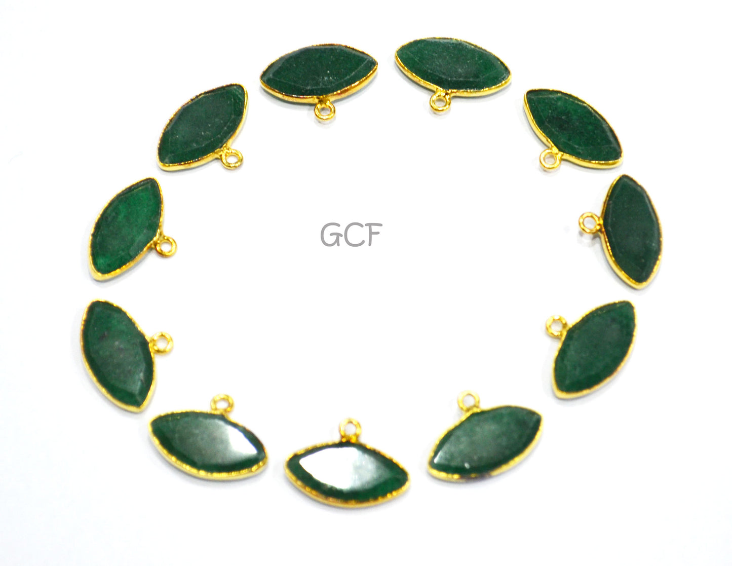 Green Aventurine Faceted Marquise Shape Connector , Green Aventurine Marquise Single Bail Bez  el Connector ,Sold By Piece , 9x18 mm , RB-7136