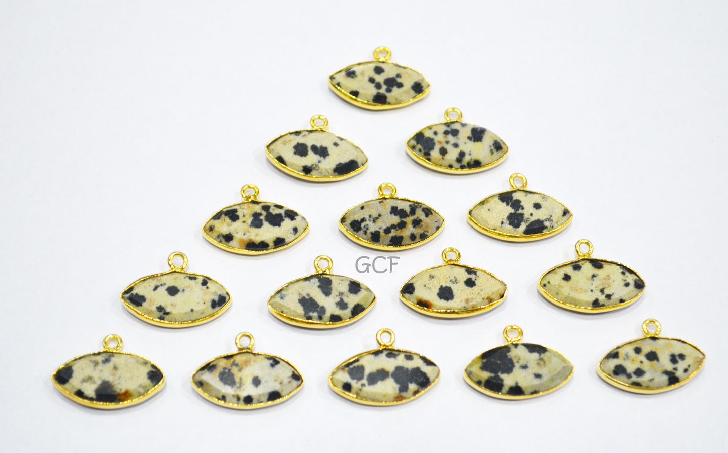 Dalmatian Faceted Marquise Shape Connector , Dalmatian Marquise Shape Single Bail Bezel Connector , Sold By Piece , 9x18 mm , RB-7138