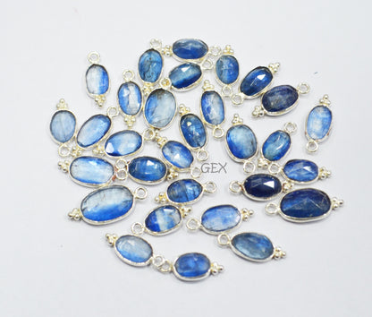 Himalayan Kyanite Faceted Slice Shape Connector , Sold By Piece , 7x10 - 10x14 mm , RB-7183