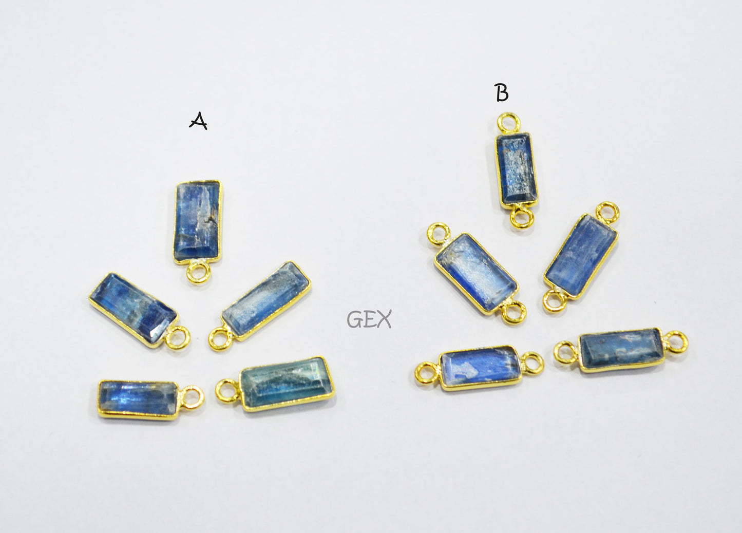 Himalayan Kyanite Faceted Tube Baguette Shape Connector , Sold By Piece , 6x8 - 7x14 mm , RB-7206