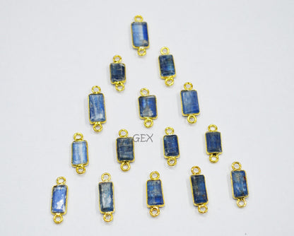 Himalayan Kyanite Faceted Tube Baguette Shape Connector , Sold By Piece , 6x8 - 7x14 mm , RB-7206