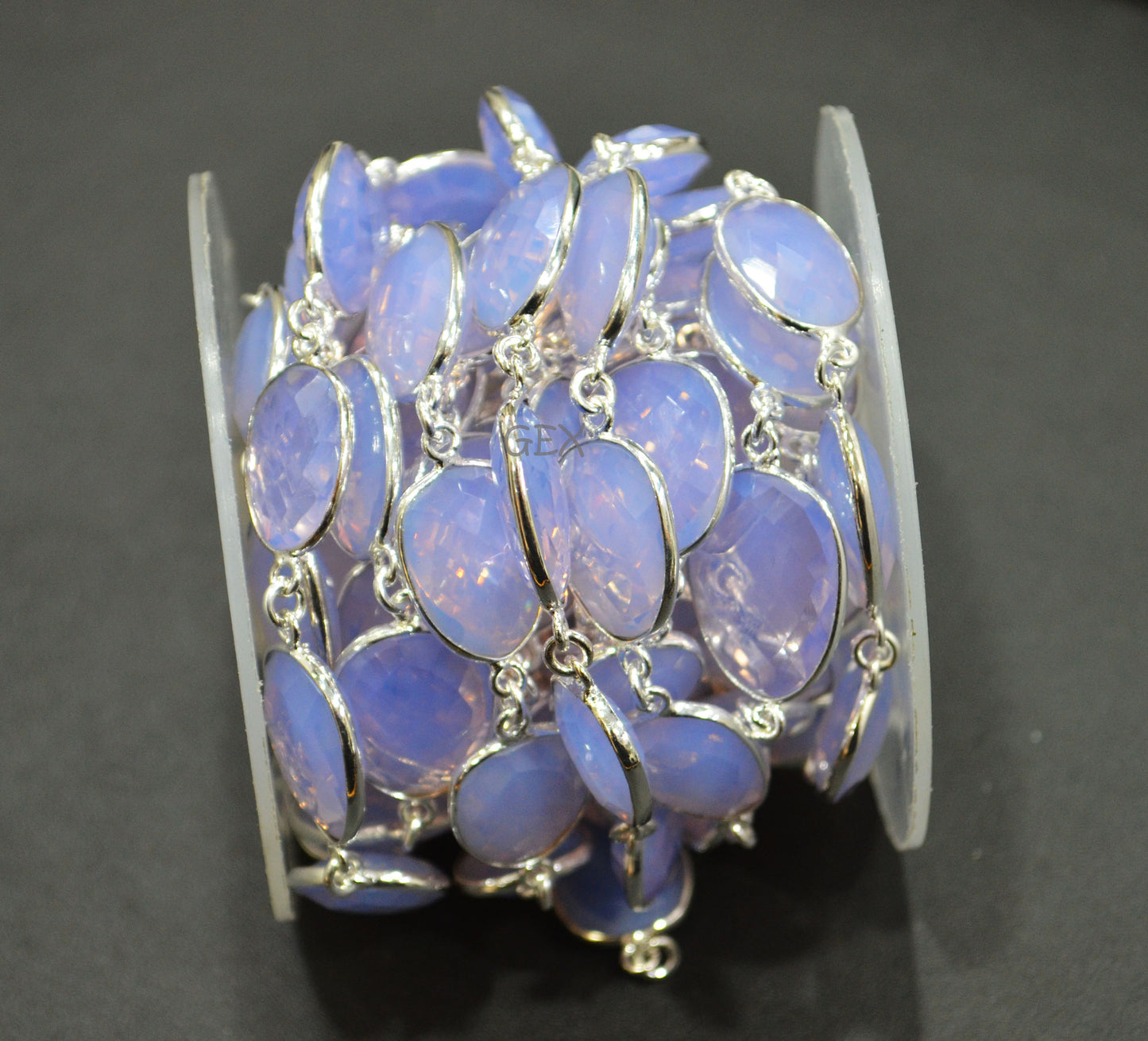 Lavender Hydro Quartz Faceted Free Form Shape Connector Chain , 13 - 20 mm , RB-7262