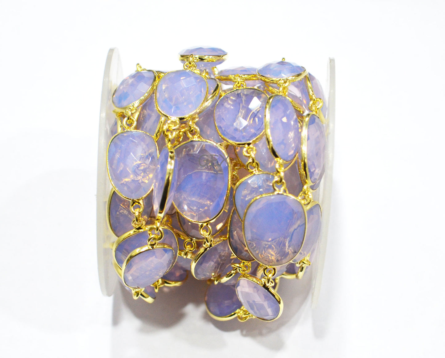 Lavender Hydro Quartz Faceted Free Form Shape Connector Chain , 13 - 20 mm , RB-7262