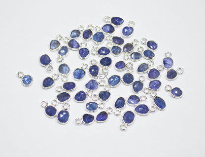 Tanzanite Faceted Slice Shape Connector , Sold By Piece , 5 - 8 mm , RB-7299