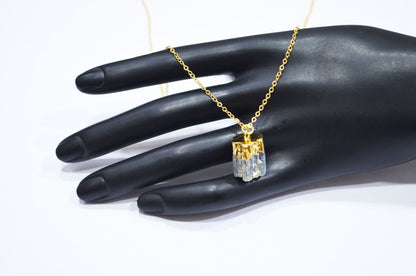 Himalayan Kyanite Rough Nugget Shape Pendant With Adjustable Chain And Lobster Lock Necklace , 12x14 mm , RB-7331