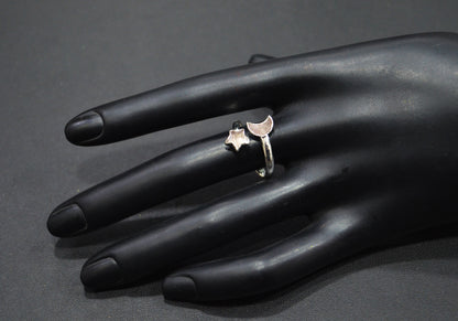 Rose Quartz Fancy Shape Ring , Rose Quartz Faceted Ring , January Birthstone Ring , Upper Adjustable Ring , RB-7352