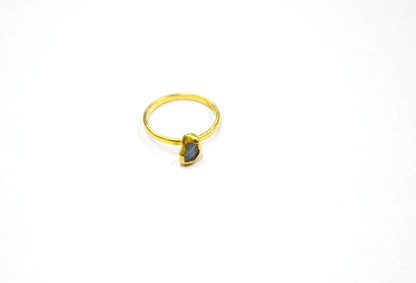 Raw Ethiopian Opal Ring , Ethiopian Opal Smooth Ring , October Birthstone Ring , Statement Ring , Ready Component  , RB-7358