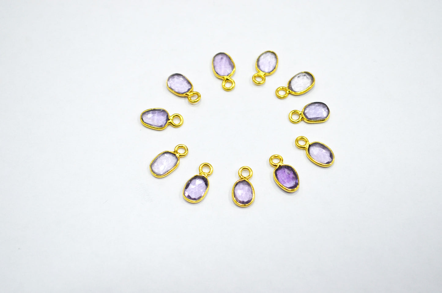 Pink Amethyst Faceted Free Form Shape Connector , Sold By Piece , 5x6 - 6x7 mm , RB-7404