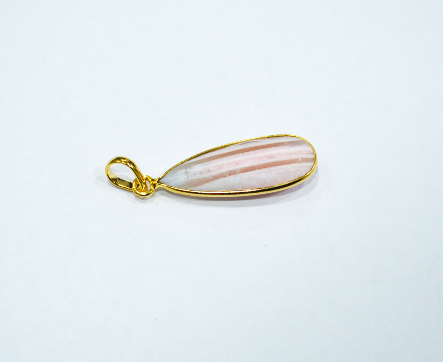 Lace Pink Opal Faceted Pear Shape Pendant , Sold By Piece , 12x35 mm , RB-7509