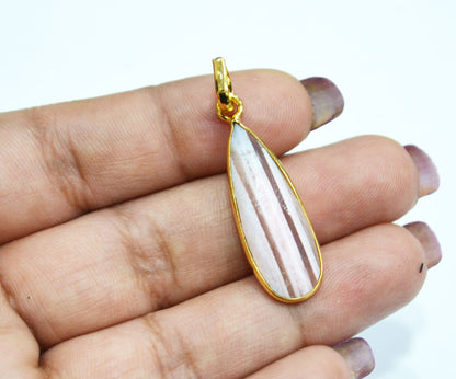 Lace Pink Opal Faceted Pear Shape Pendant , Sold By Piece , 12x35 mm , RB-7509