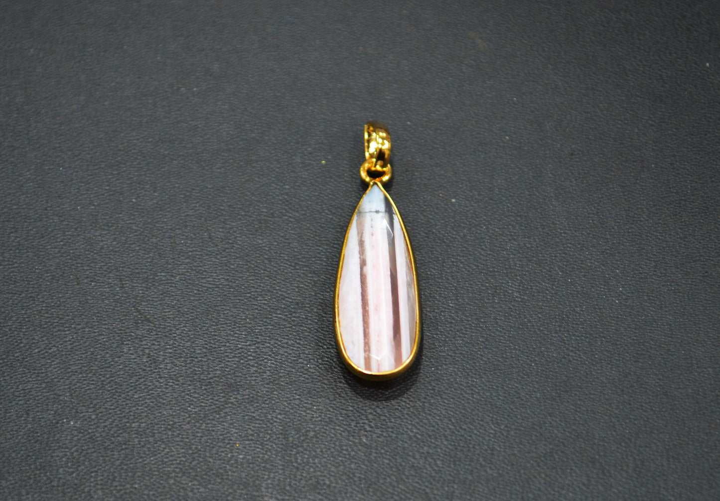 Lace Pink Opal Faceted Pear Shape Pendant , Sold By Piece , 12x35 mm , RB-7509