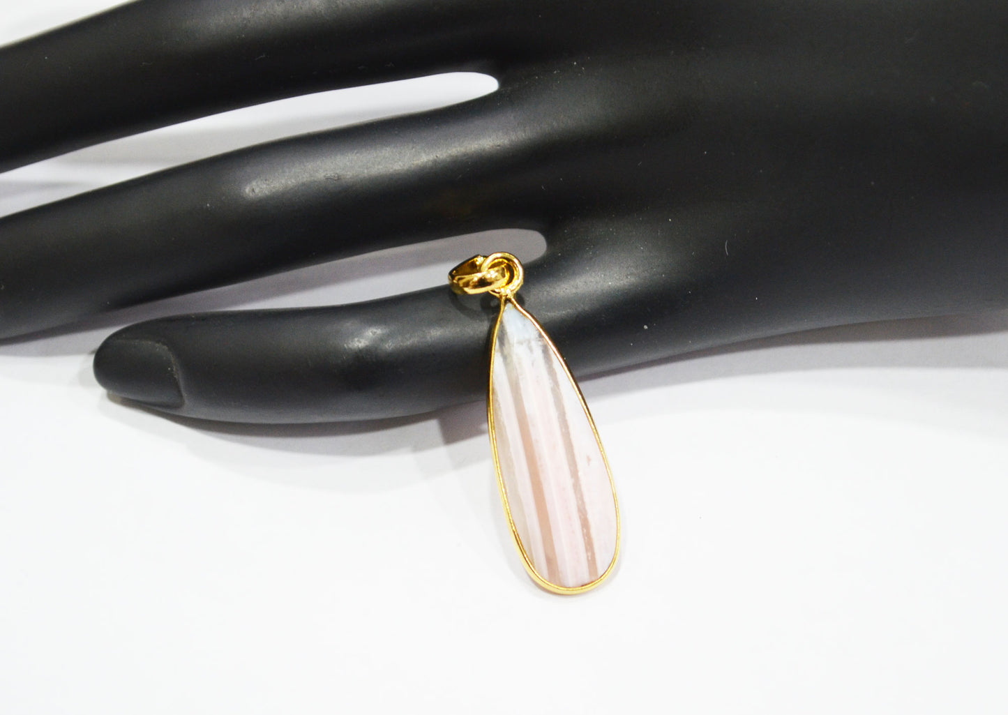 Lace Pink Opal Faceted Pear Shape Pendant , Sold By Piece , 12x35 mm , RB-7509