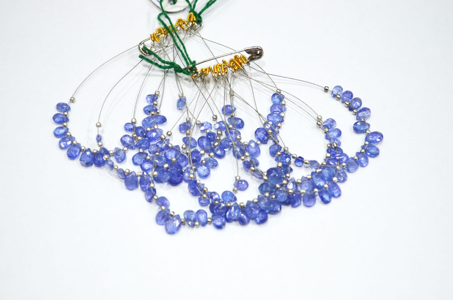 11 Pieces In A Strand Tanzanite Faceted Pear Shape Faceted Briolettes , Sold By Strand , 3.50x5 - 5x8 mm , RB-7560