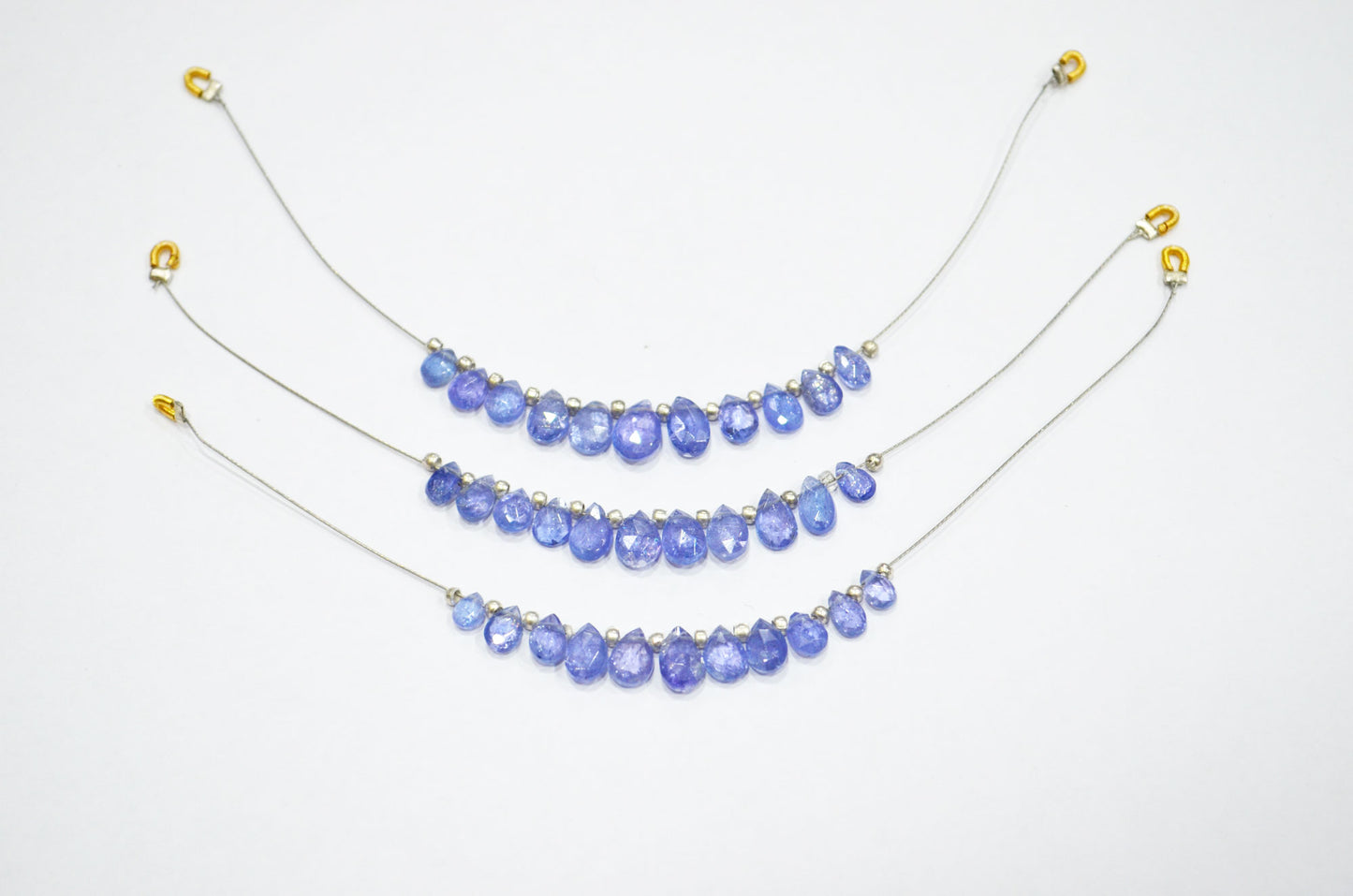 11 Pieces In A Strand Tanzanite Faceted Pear Shape Faceted Briolettes , Sold By Strand , 3.50x5 - 5x8 mm , RB-7560