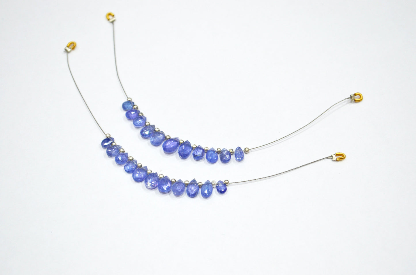 11 Pieces In A Strand Tanzanite Faceted Pear Shape Faceted Briolettes , Sold By Strand , 3.50x5 - 5x8 mm , RB-7560