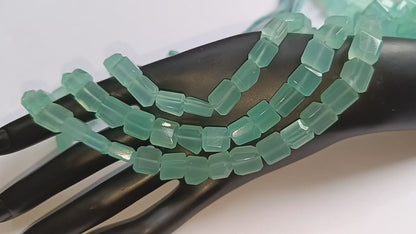 Aqua Chalcedony Laser Cut Beads , Sold By Strand , 8.50x9 - 10x10 mm , 16" , 32096