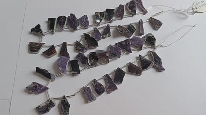 Cherolite Uneven Nuggets Shape Briolettes , Sold By Strand , 6x19 - 13x25 mm , 14" ,  19917