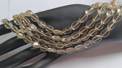 Natural Citrine Smooth Oval Shape Beads , Sold By Strand ,  7x9 - 7x11 mm , 16" , 19722