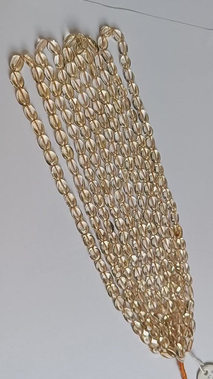 Natural Citrine Smooth Oval Shape Beads , Sold By Strand , 6x8-6x10 mm , 16" , 19721