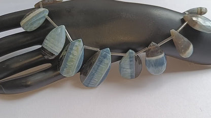 11 Pieces in a Strand Boulder Lace Opal Pear Shape Beads  , Sold By Strand , 14x20-21x37 mm , 19912
