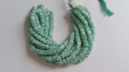 Amazonite Heishi Square Shape Beads , Sold By Strand ,  5.50x5.50 - 6.50x6.50 mm, 16", 19907