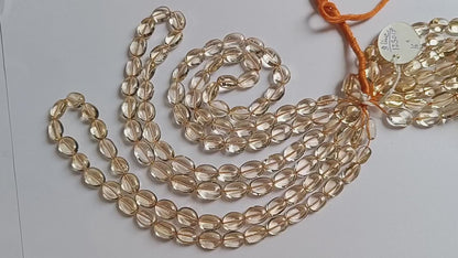 Natural Citrine Smooth Oval Shape Beads , Sold By Strand , 7.50x10 - 9x13 mm , 16" , 19724