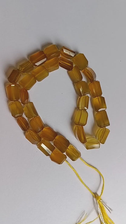 Yellow Chalcedony Laser Beads , Sold By Strand , 9x12.50 - 11.50x14 mm , 16", 32106
